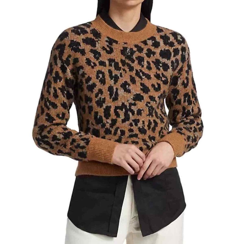 Frame cheetah-print sweater